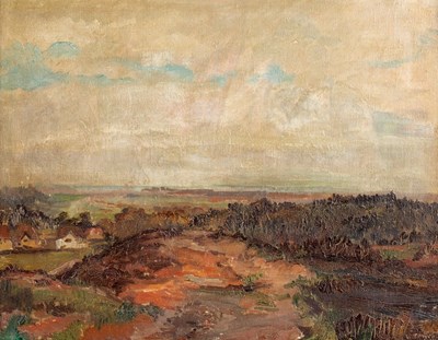 Lot 1145 - WT Mycock/Heathland/signed and dated 48/oil on...