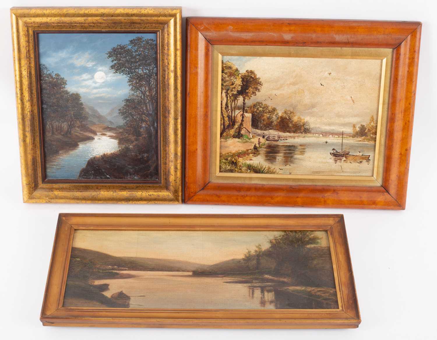 Lot 1147 - M J M/River Landscape/signed with