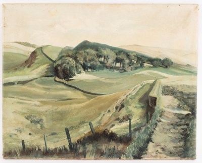 Lot 1148 - W/Wiltshire Landscape/signed with initial/oil...