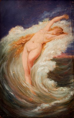 Lot 1152 - 19th Century/Sea Nymph/oil on paper laid on...