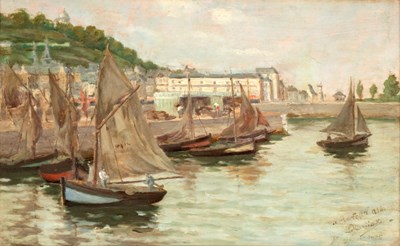 Lot 1185 - 19th Century French School/Honfleur/oil on...