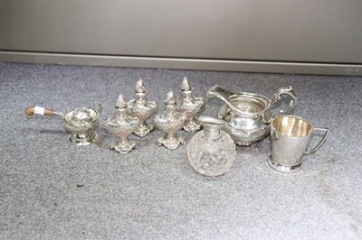 Lot 8 - Four silver pepper pots, Birmingham import...