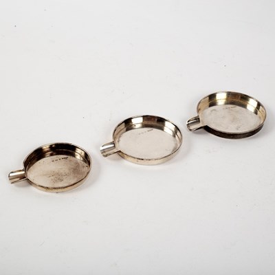 Lot 26 - A nest of three graduated silver ashtrays, FD...