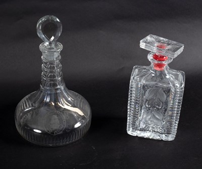 Lot 97 - A 19th Century ring neck ship's decanter with...