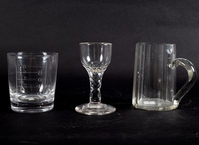 Lot 104 - A 19th Century trumpet-shaped drinking glass...