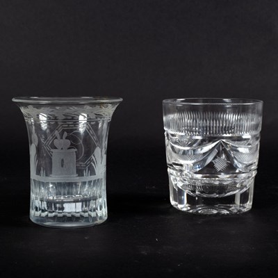 Lot 118 - An early 19th Century glass beaker with flared...