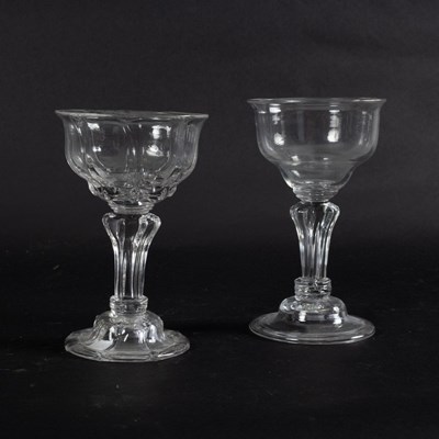 Lot 119 - An English wine glass with a Silesian stem,...