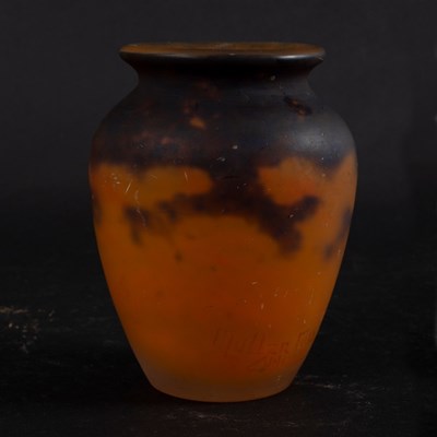 Lot 137 - An opaque glass vase, Muller Frères, Luneville,...