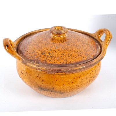 Lot 146 - A 19th Century German casserole with lid,...