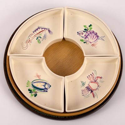 Lot 152 - A Poole pottery hors d'oeuvres dish of five...