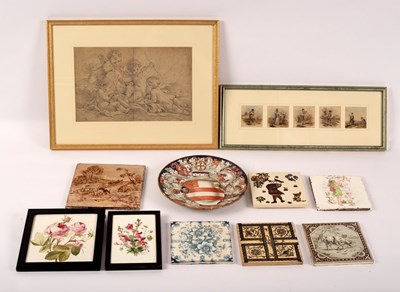 Lot 177 - An interesting group of watercolours and...