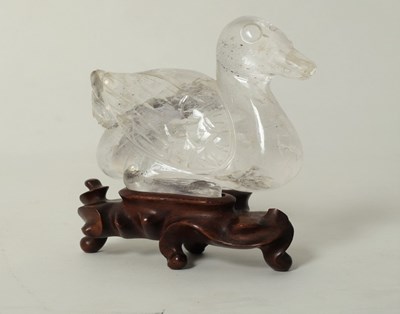 Lot 222 - A 19th Century Chinese rock crystal carving,...