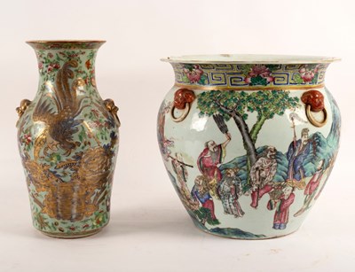 Lot 247 - A Chinese famille rose porcelain fishbowl,...