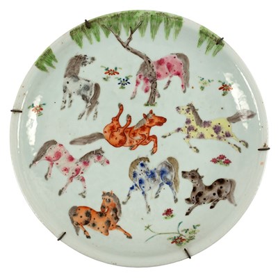 Lot 261 - A Chinese famille rose 'Eight Horses of Mu...