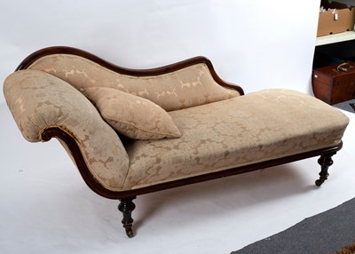 Lot 308 - A Victorian upholstered scroll end settee with...