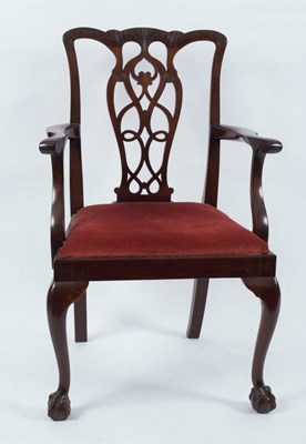 Lot 313 - A mahogany armchair of 18th Century design...