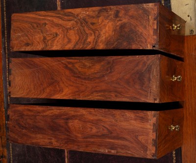 Lot 384 - An Anglo-Chinese rosewood bureau bookcase,...