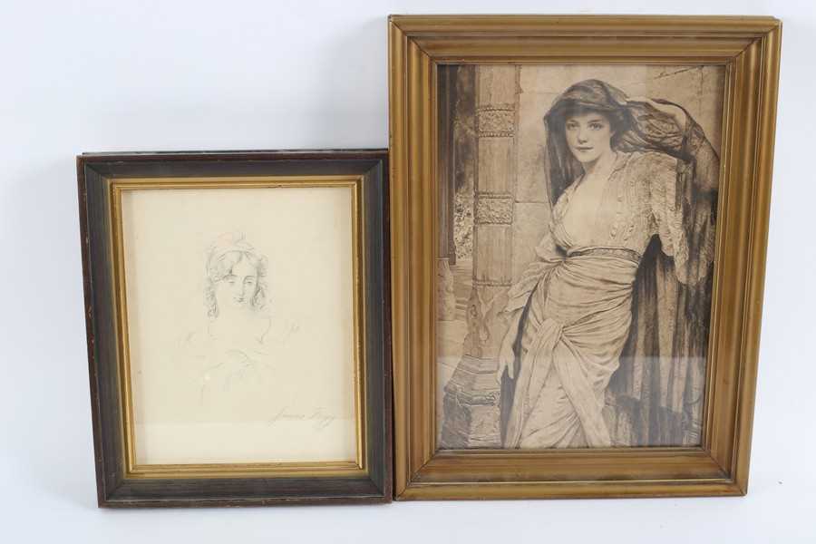 Lot 820 - James Fogg/Portrait of a Young Girl/head and...