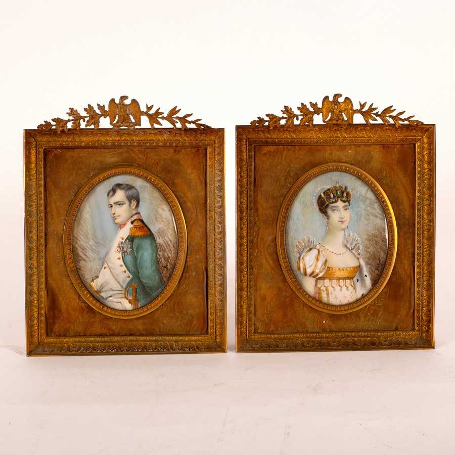 Lot 994 - Berger/Portrait miniatures of Napoleon and...