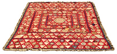 Lot 1026 - A late 19th Century patchwork quilt with...