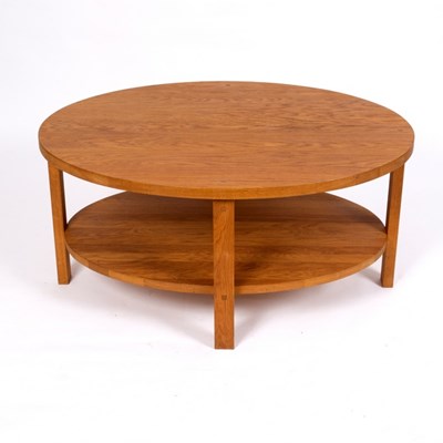 Lot 329 - A Laura Ashley modern oak oval coffee table,...