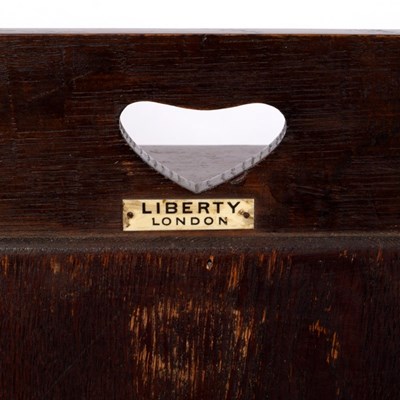 Lot 343 - Liberty, a narrow Art Nouveau style bookcase,...