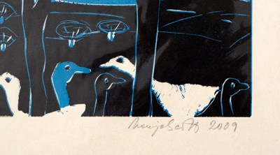 Lot 572 - Manja Scott (born 1945)/Blue Trees, 4/12/Hills...