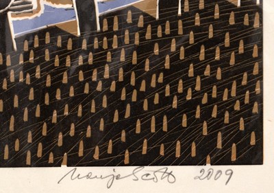 Lot 572 - Manja Scott (born 1945)/Blue Trees, 4/12/Hills...