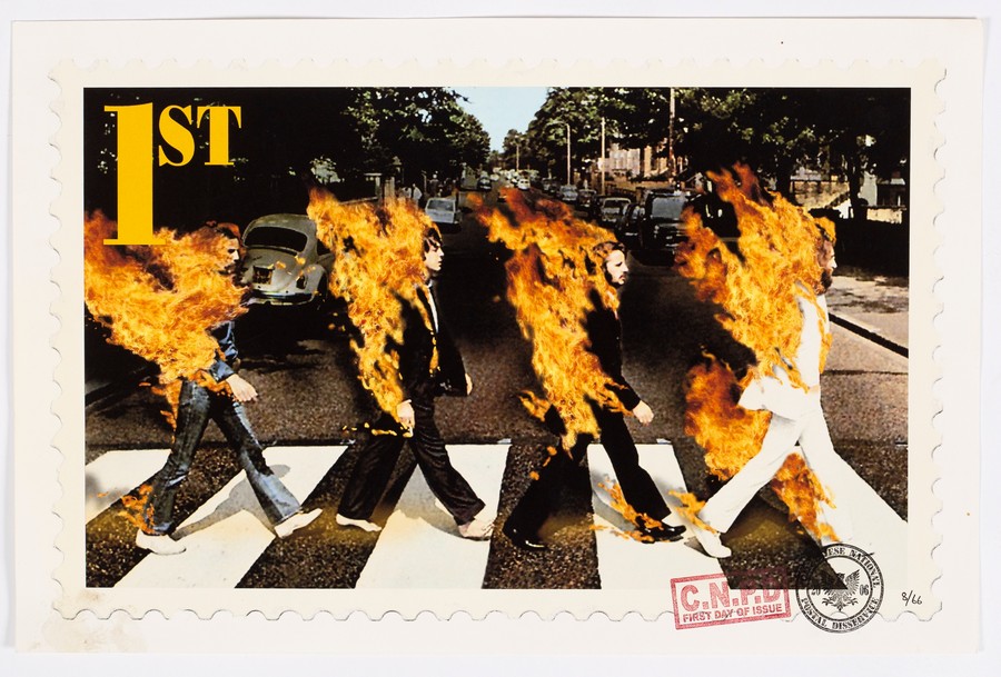 絵画 James Cauty art print Abbey Road Beatles Immolation (1st Class - Pop) by James