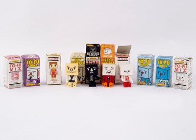 Lot 834 - Ten Kubrik To-Fu Bros and To-Fu Mix boxed toy...