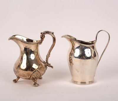Lot 9 - A Victorian silver baluster cream jug, London...