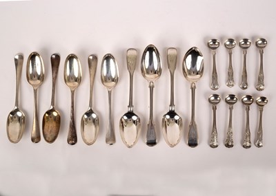 Lot 13 - Six 18th Century silver tablespoons, Joseph...