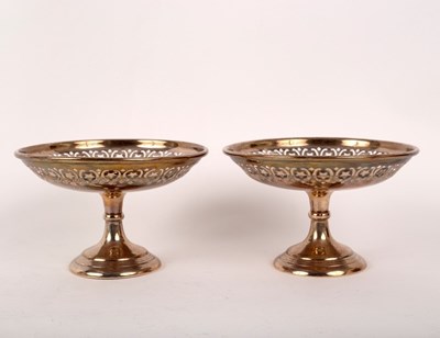 Lot 18 - A pair of Edwardian silver bonbon dishes on...