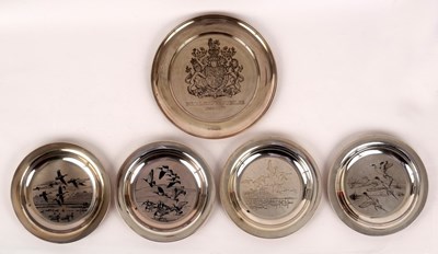 Lot 31 - A Silver Jubilee engraved silver plate, London...