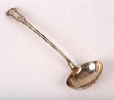 Lot 46 - A Victorian provincial silver soup ladle,...