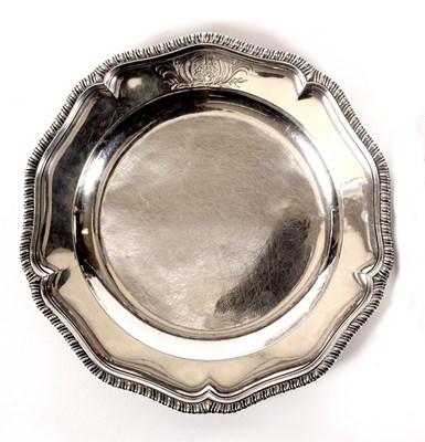 Lot 54 - A George III silver plate, Charles Wright,...