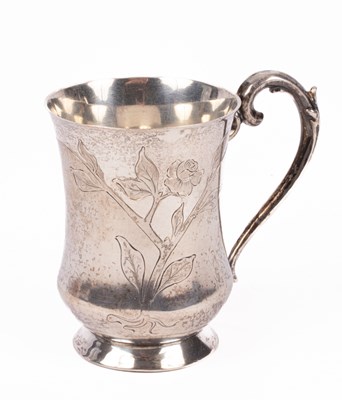 Lot 186 - A German .800 standard silver Christening mug