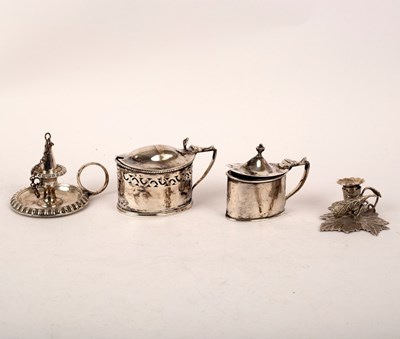 Lot 85 - A George IV novelty silver taper stick holder,...