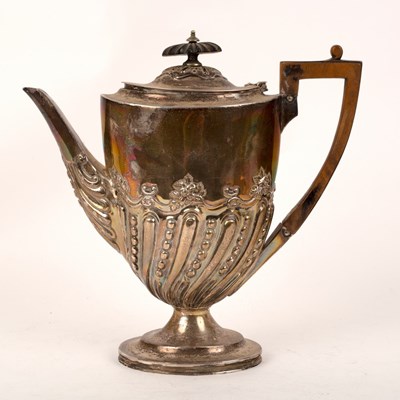 Lot 88 - A Victorian silver coffee pot, London 1899,...