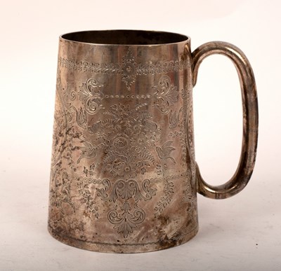 Lot 101 - A Victorian silver mug, GMJ, London 1887, of...