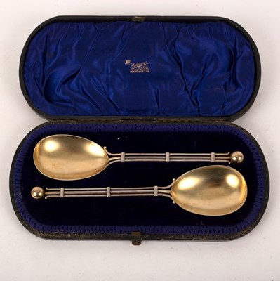 Lot 108 - A pair of Victorian silver and silver gilt...