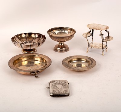 Lot 114 - A Continental silver toy table, import marks...