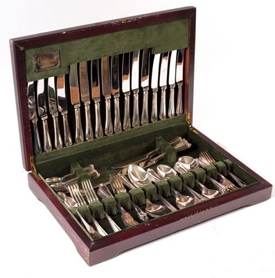 Lot 141 - A canteen of EPNS flatware, retailed by Harrods