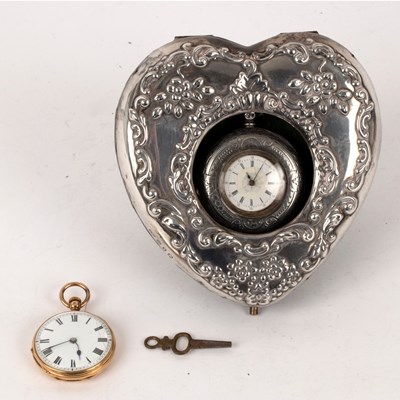 Lot 251 - A Swiss gold cased open faced pocket watch,...