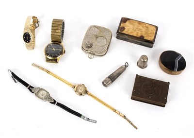 Lot 255 - Four wristwatches and a few sundries