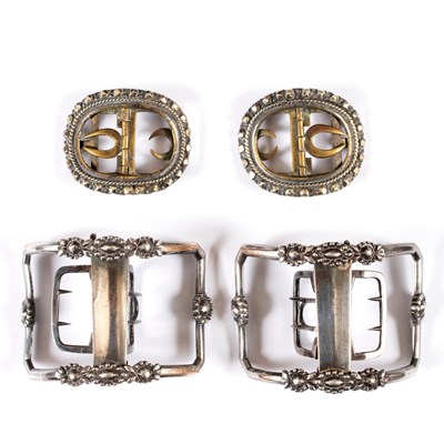 Lot 264 - A pair of steel shoe buckles, mid 18th Century,...