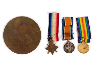 Lot 283 - A WWI casualty group to Private F. Tugwell,...