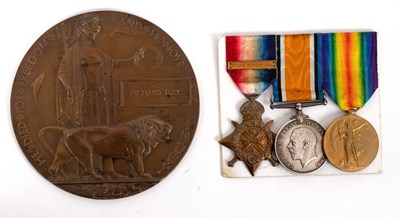 Lot 300 - A WWI casualty group to Private R. Day, 1st Bn,...