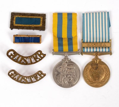 Lot 304 - A 'Glorious Glosters' pair to Private H.J....