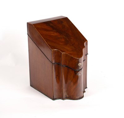 Lot 327 - An early 19th Century mahogany knife box with...